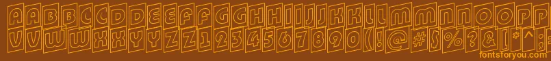 BighaustitulcmupotlRegular Font – Orange Fonts on Brown Background