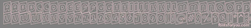 BighaustitulcmupotlRegular Font – Pink Fonts on Gray Background