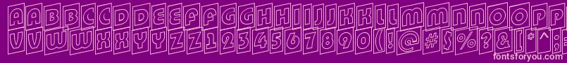BighaustitulcmupotlRegular Font – Pink Fonts on Purple Background