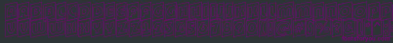 Więcej informacji o czcionce BighaustitulcmupotlRegular Czcionka BighaustitulcmupotlRegular – fioletowe czcionki na czarnym tle
