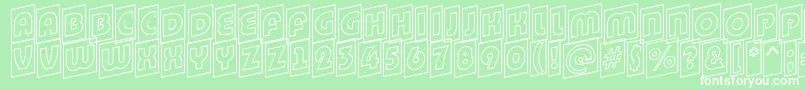 BighaustitulcmupotlRegular Font – White Fonts on Green Background