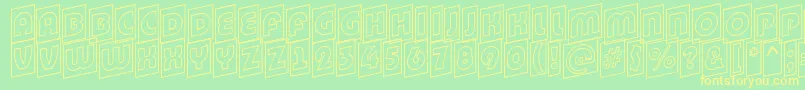 BighaustitulcmupotlRegular Font – Yellow Fonts on Green Background