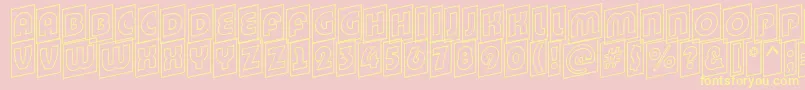 BighaustitulcmupotlRegular Font – Yellow Fonts on Pink Background