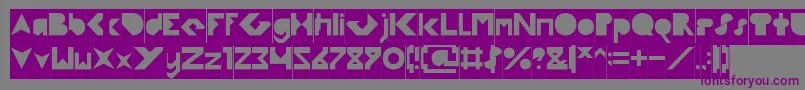 フォントFLIGHT STEWARDESS Inverse – 紫色のフォント、灰色の背景