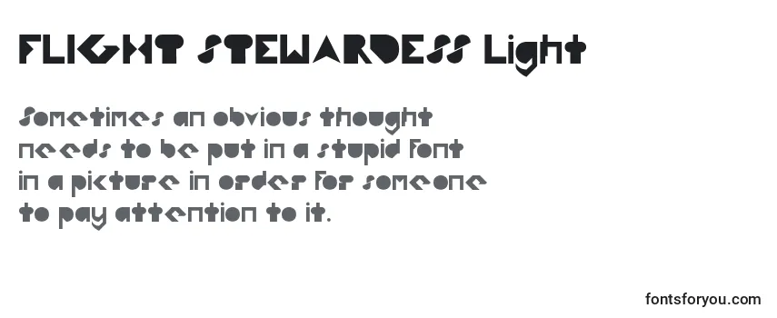 FLIGHT STEWARDESS Light -fontin tarkastelu