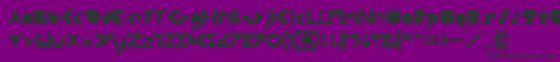 FLIGHT STEWARDESS-Schriftart – Schwarze Schriften auf violettem Hintergrund