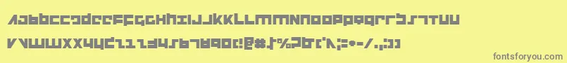 フォントflightcorps – 黄色の背景に灰色の文字
