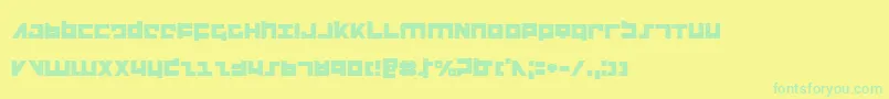 フォントflightcorps – 黄色い背景に緑の文字