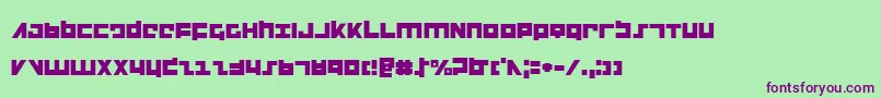 flightcorps Font – Purple Fonts on Green Background