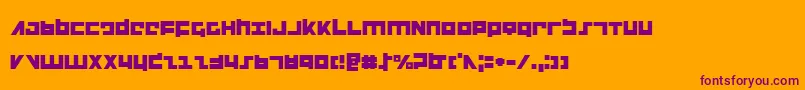 flightcorps Font – Purple Fonts on Orange Background