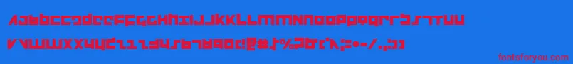 flightcorps Font – Red Fonts on Blue Background