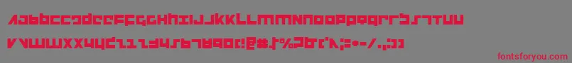 flightcorps-Schriftart – Rote Schriften auf grauem Hintergrund