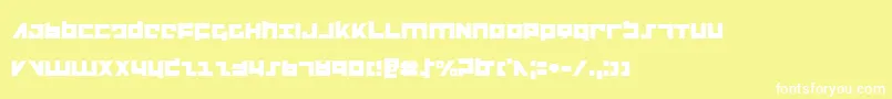 フォントflightcorps – 黄色い背景に白い文字