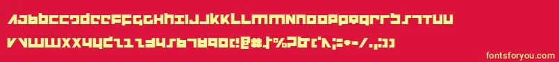 flightcorps Font – Yellow Fonts on Red Background