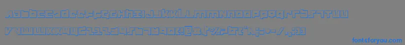 Шрифт flightcorps3d – синие шрифты на сером фоне