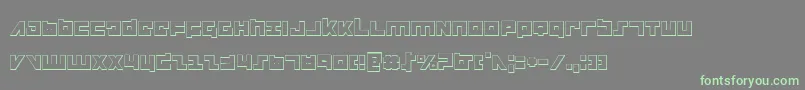 フォントflightcorps3d – 灰色の背景に緑のフォント