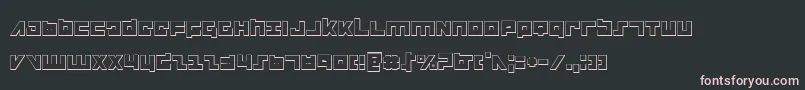 フォントflightcorps3d – 黒い背景にピンクのフォント