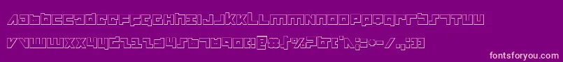 flightcorps3d Font – Pink Fonts on Purple Background