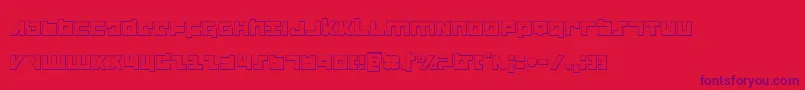 flightcorps3d Font – Purple Fonts on Red Background