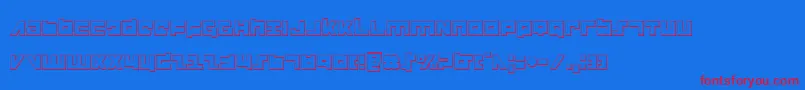 flightcorps3d-Schriftart – Rote Schriften auf blauem Hintergrund