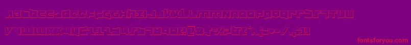 flightcorps3d Font – Red Fonts on Purple Background