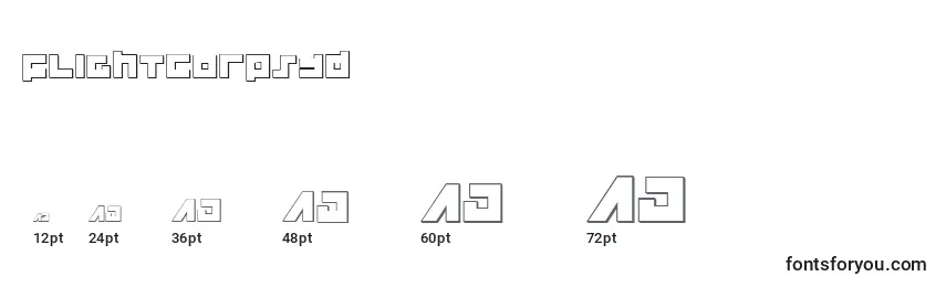Размеры шрифта Flightcorps3d (126827)