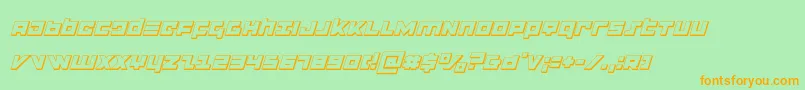 flightcorps3dital Font – Orange Fonts on Green Background