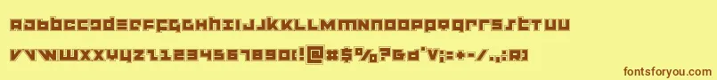 flightcorpsacad Font – Brown Fonts on Yellow Background