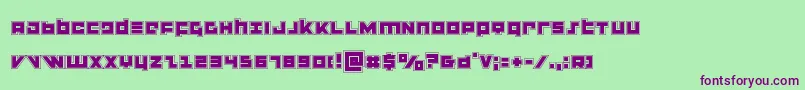 flightcorpsacad Font – Purple Fonts on Green Background