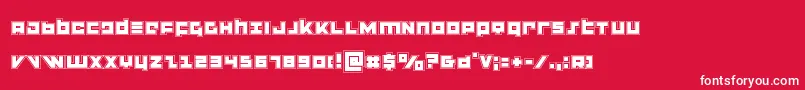 flightcorpsacad Font – White Fonts on Red Background