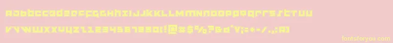 flightcorpsacad Font – Yellow Fonts on Pink Background