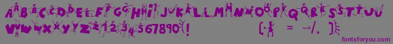 FontDoll Font – Purple Fonts on Gray Background