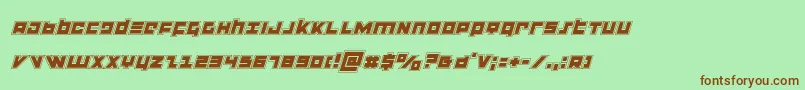 flightcorpsacadital Font – Brown Fonts on Green Background