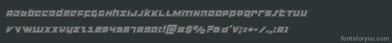 flightcorpsacadital Font – Gray Fonts on Black Background