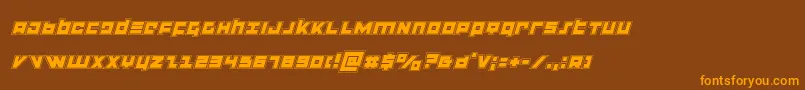 flightcorpsacadital Font – Orange Fonts on Brown Background