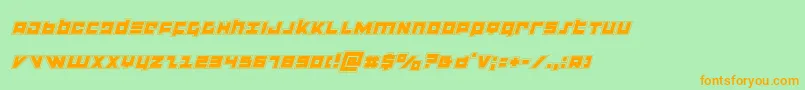 flightcorpsacadital Font – Orange Fonts on Green Background
