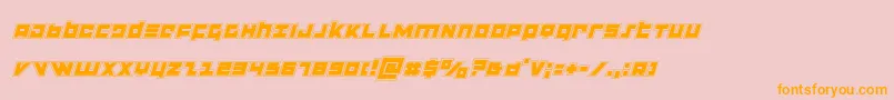 flightcorpsacadital Font – Orange Fonts on Pink Background