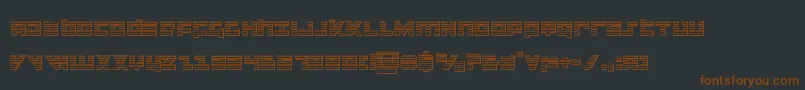 Шрифт flightcorpschrome – коричневые шрифты на чёрном фоне