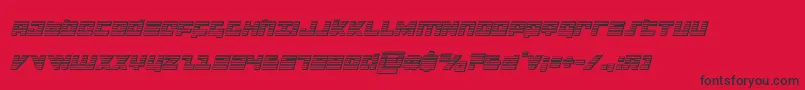 flightcorpschromeital Font – Black Fonts on Red Background