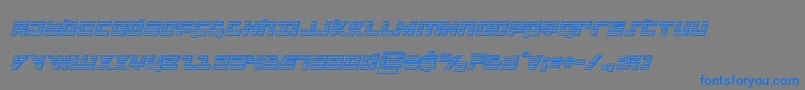 flightcorpschromeital Font – Blue Fonts on Gray Background