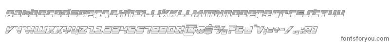 フォントflightcorpschromeital – 白い背景に灰色の文字