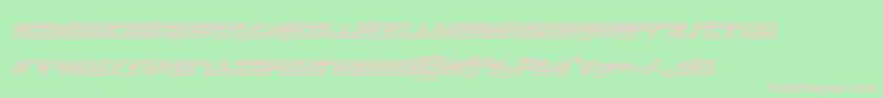 Fonte flightcorpschromeital – fontes rosa em um fundo verde