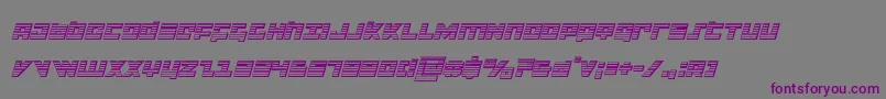 flightcorpschromeital Font – Purple Fonts on Gray Background