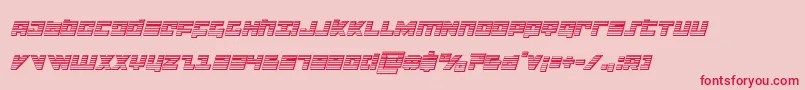 フォントflightcorpschromeital – ピンクの背景に赤い文字