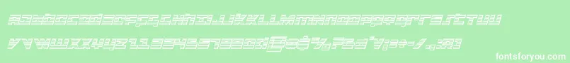 フォントflightcorpschromeital – 緑の背景に白い文字