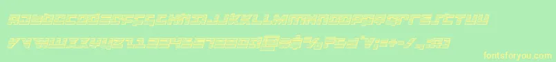 flightcorpschromeital Font – Yellow Fonts on Green Background