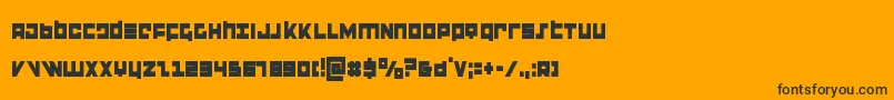 flightcorpscond Font – Black Fonts on Orange Background