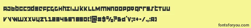 flightcorpscond Font – Black Fonts on Yellow Background