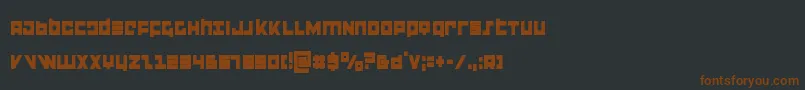 Шрифт flightcorpscond – коричневые шрифты на чёрном фоне