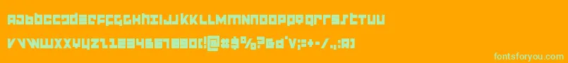 flightcorpscond Font – Green Fonts on Orange Background